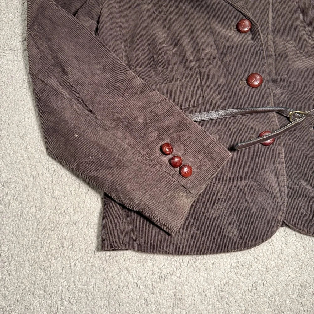 POLO JEANS Co. RALPH LAUREN Women's Brown Corduroy Jacket Size L Preppy - Picture 2 of 14